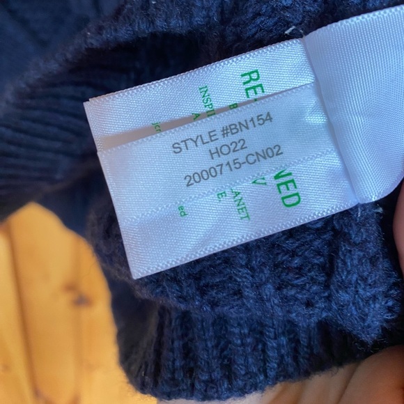 NWT J Crew Cable Knit Mini Sweater Dress Navy Blue BN154 Lambs Wool Blend Ruffle - Picture 6 of 10